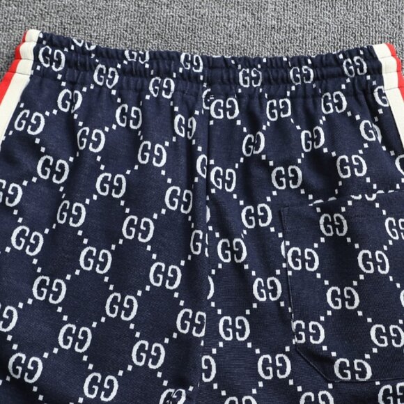 Gucci Blue and Red GG Monogram Bomber Jacket - Picture 5 of 10